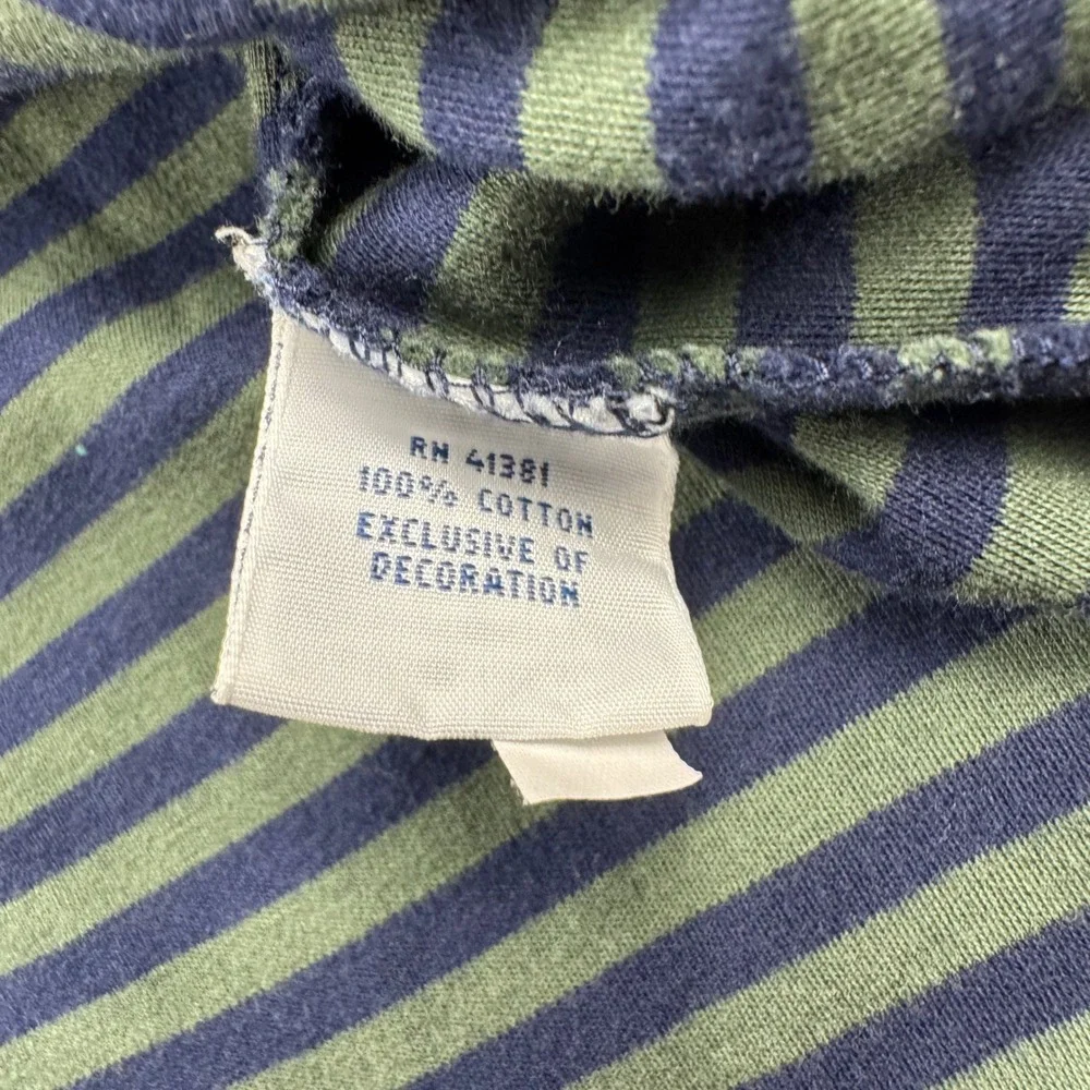 Polo Ralph Lauren Mens XL Pima Soft Touch Striped Polo Shirt Green Navy Blue